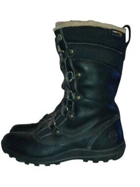 Timberland Earthkeepers Black Fur‑Lined Boots Size 7